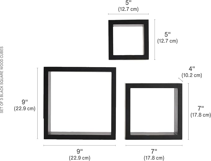 MELANNCO Floating Wall Square Cube Shelves - Image 3