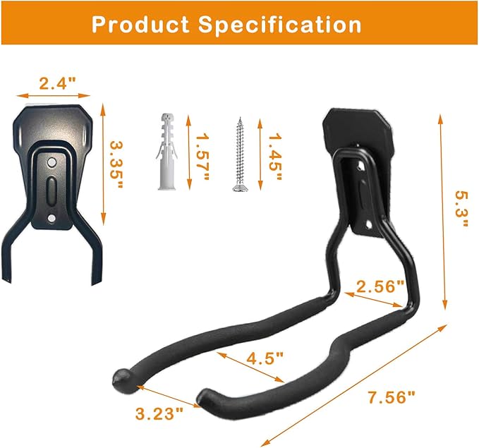 Garden Power Tool Hanger, Garage Wall Hooks, Weedeater Rack, String Trimmer - Image 2