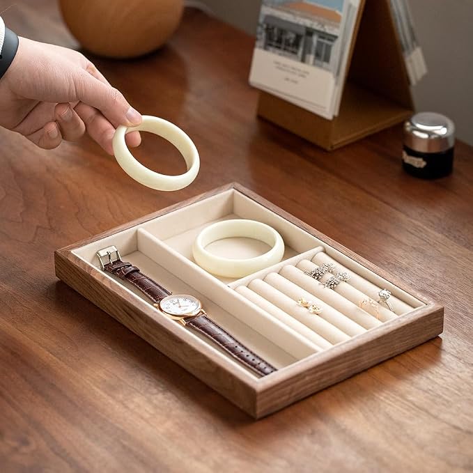 Black Walnut Wood Jewelry Tray - Image 3