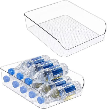 Ettori 2 Pack Water Bottle Organizer Refrigerator Organizer Bins and Clear by Ettori