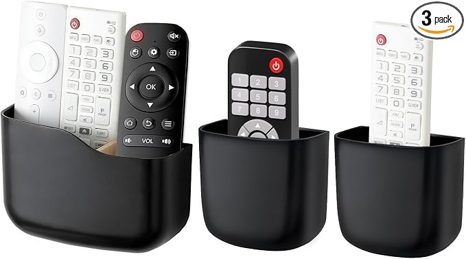 Remote Holder Wall Mount TV FAN Remote Control Holder Bedside Caddy Wall by SUNFICON