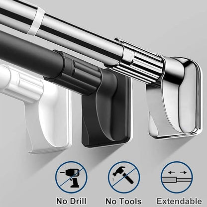 Adjustable Stainless Steel Rod, No-Drilling Hanging Clothes Pole | 27.5 to 47.2 - Image 7
