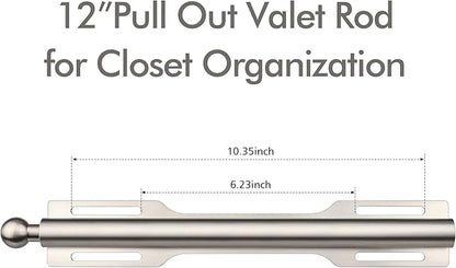 12" Valet Rod for Closet Pull Out - Image 3
