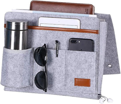 Bringsine Bedside Caddy, Felt Bed Storage Organizer Hanging Bag Holder by Bringsine