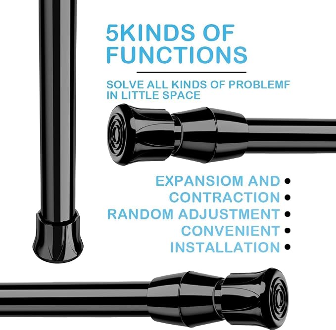 AIZESI Spring Tension Curtain Rods Short Tension Rod - Image 6