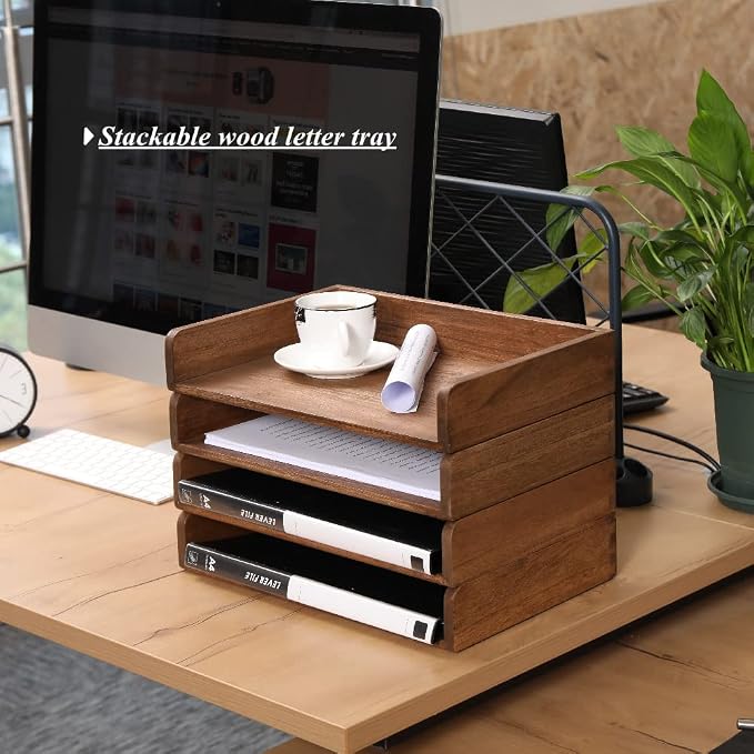 Desktop File Trays Stackable Paper Tray - Image 6