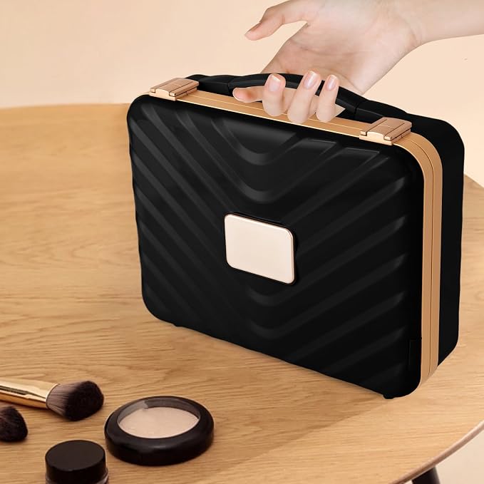 Portable Makeup Box, 11.42 * 3.54 * 8.66 In Travel Makeup Train Cases Cosmetic - Image 5