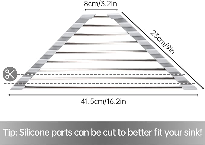 Tomorotec Triangle Roll-Up Dish Drying Rack - Image 4