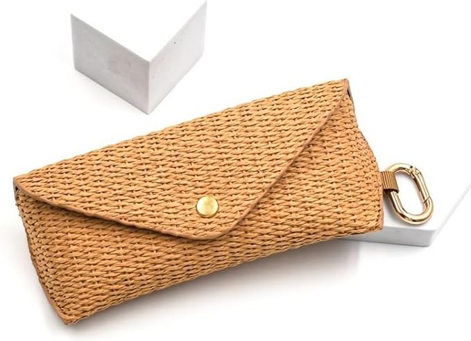 Glasses Case - Woven Straw Style Soft Box - Image 5
