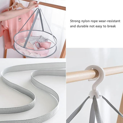 2 Pack Drying Rack Clothing Collapsible Laundry Basket 23'' Folding Hanging Dry - Image 3
