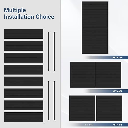Slatwall Panel 8 FT x 4 FT, Interlocking Slat Wall Paneling, Wall Mounted PVC - Image 8
