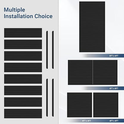 Slatwall Panel 8 FT x 4 FT, Interlocking Slat Wall Paneling, Wall Mounted PVC - Image 8