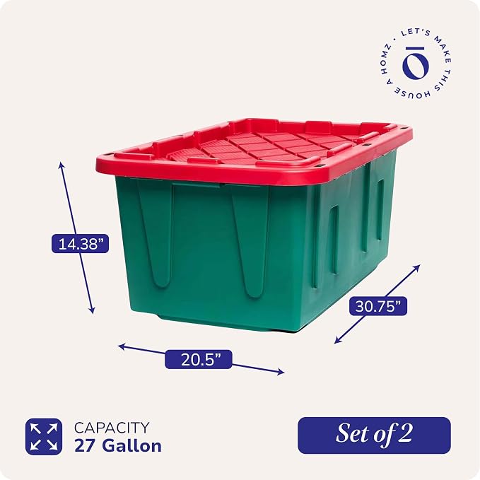 HOMZ 2-Pack Durabilt, Heavy Duty Plastic Storage Bins - Image 4