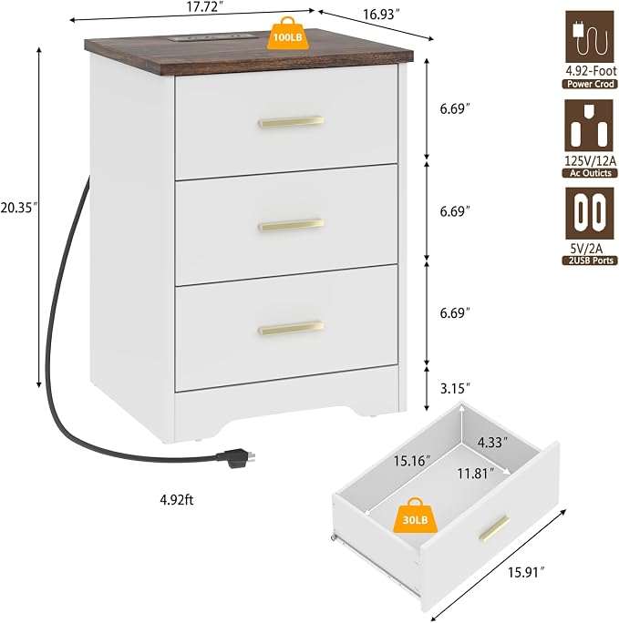 LIDYUK Dresser for Bedroom, Wood Dresser - Image 2
