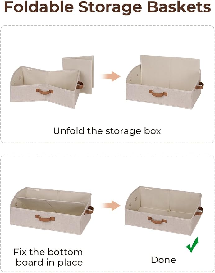 StorageWorks Closet Storage Bins, Trapezoid Organizer Box - Image 6
