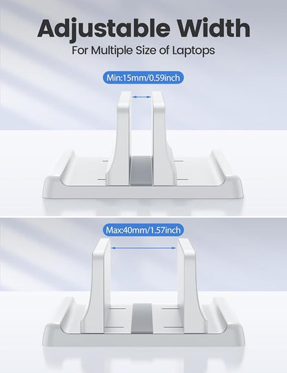 Vaydeer Vertical Laptop Stand Holder Plastic Adjustable Desktop Notebook Dock - Image 7
