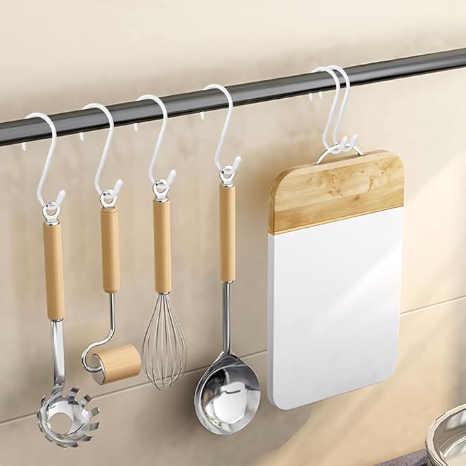 24 Pack 4-1/2 Inch White S Hooks - Image 5