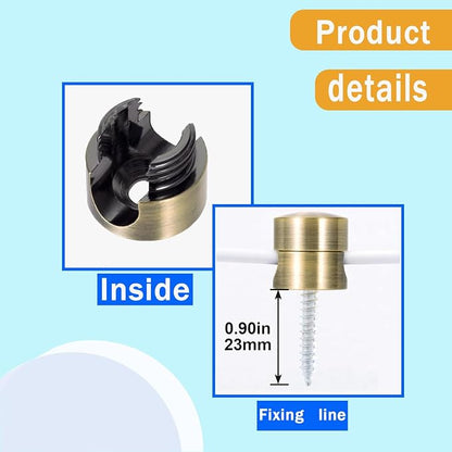 3 Sets Charger Cord Holder, Antique Copper Color Metal Adhesive Cable - Image 5