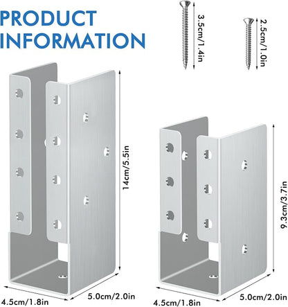 Gawicpy Concealed Stainless Steel Joist Hangers, Outdoor Trim Concealed Flanges - Image 5