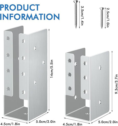 Gawicpy Concealed Stainless Steel Joist Hangers, Outdoor Trim Concealed Flanges - Image 5