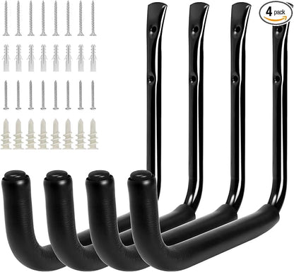 KURUI 10" Garage Organization Wall Hooks, 66 LB Heavy Duty Water Hose Holder by KURUI