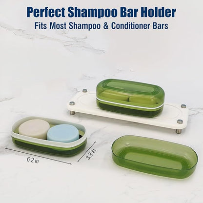 Shampoo Bar Holder Travel Case for Two Bars – Compatible - Image 2