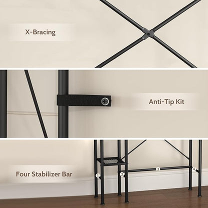 7-Tier Over the Toilet Storage Rack, Heavy-Duty Metal Bathroom Organizer - Image 7