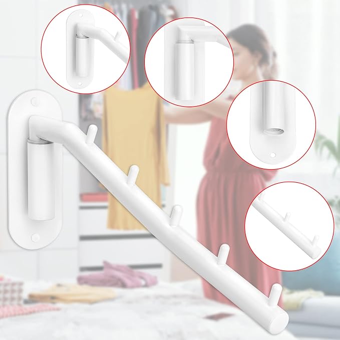 Sumnacon Stainless Steel Clothes Hanger Rack-Wall Mount Clothing Rack - Image 4