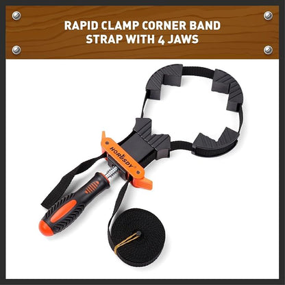 HORUSDY 4-Piece Band Clamp, Woodworking Frame Clamp Strap Holder - Image 6