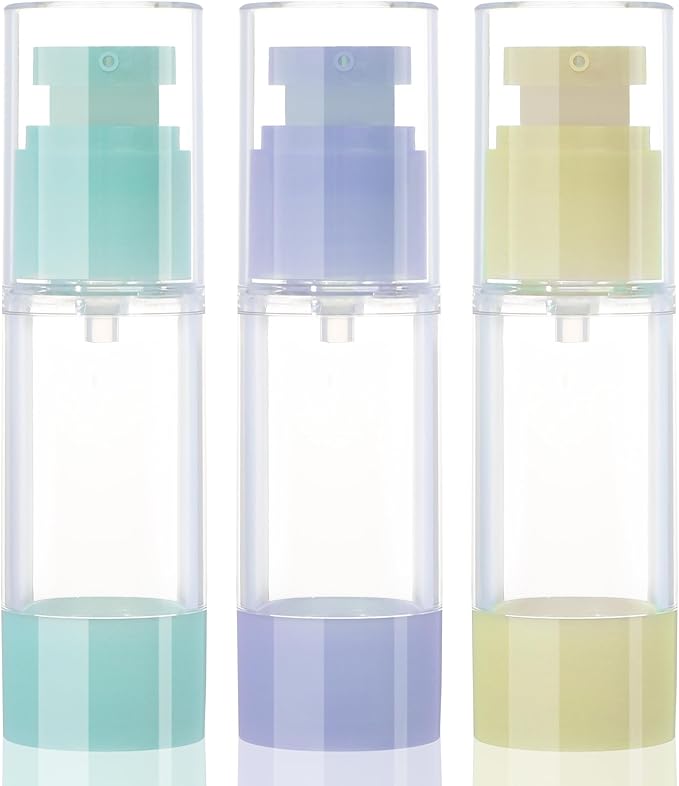 1oz 30ml Airless Pump Bottles, Refillable Leak Proof Travel Pump Bottle by RONRONS