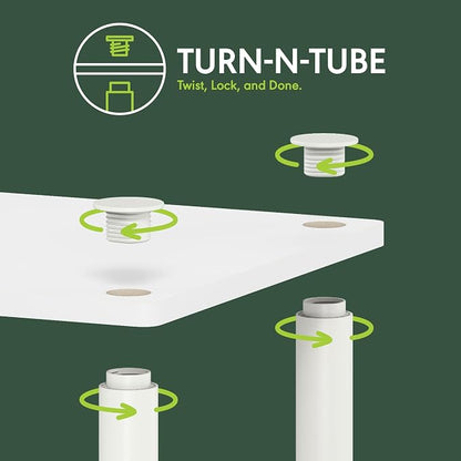 Furinno TURN-N-TUBE Corner Shelf, 3-Tier Corner Bookshelf, Display Storage - Image 4
