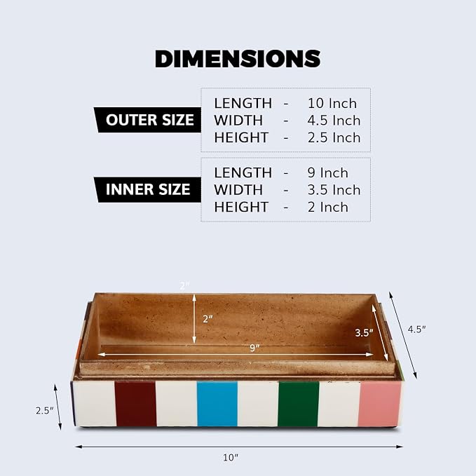 Handicrafts Home Decorative Storage Box 10x4.5 – Remote Control Holder - Image 2