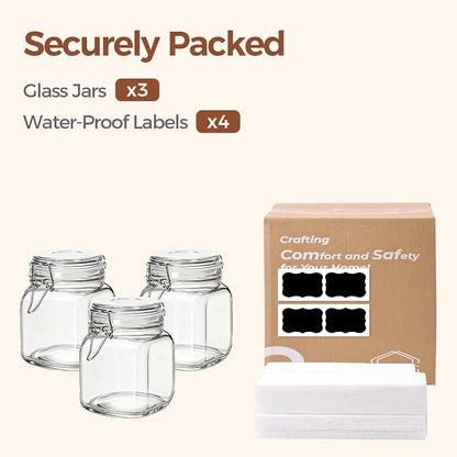 ComSaf Airtight Glass Canister Set of 3 - Image 9