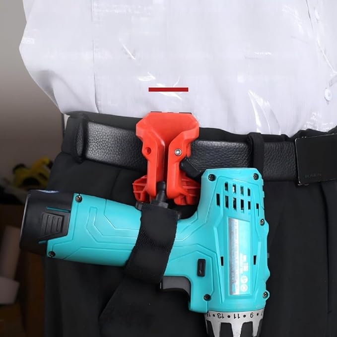 Electric Tool Waist Hook, Quick Release Double Lock, Metal Belt Attachment - Image 7