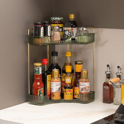 2-Tier Corner Bathroom Counter Organizer – Storage Shelf - Image 6