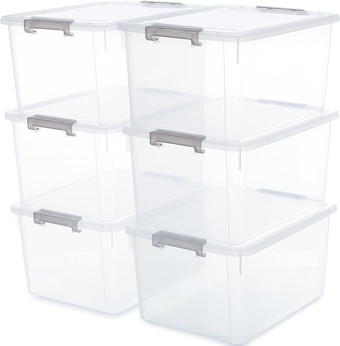 Citylife 6 Packs 32 QT Plastic Storage Bins by Unknown