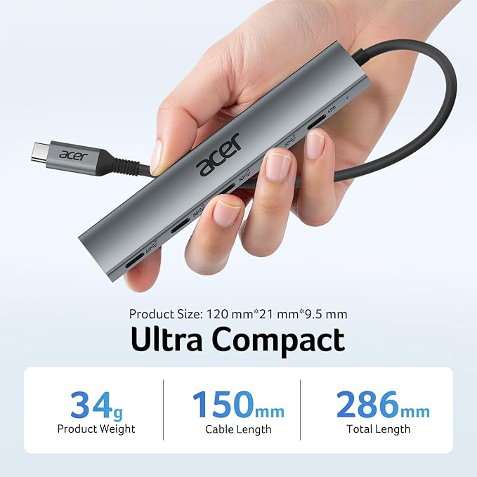 Acer 10 Gbps USB C Hub, USBC Splitter - Image 7