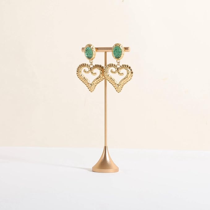 GemeShou Single Gold Earring T bar Stand, Metal earring display holder by GemeShou
