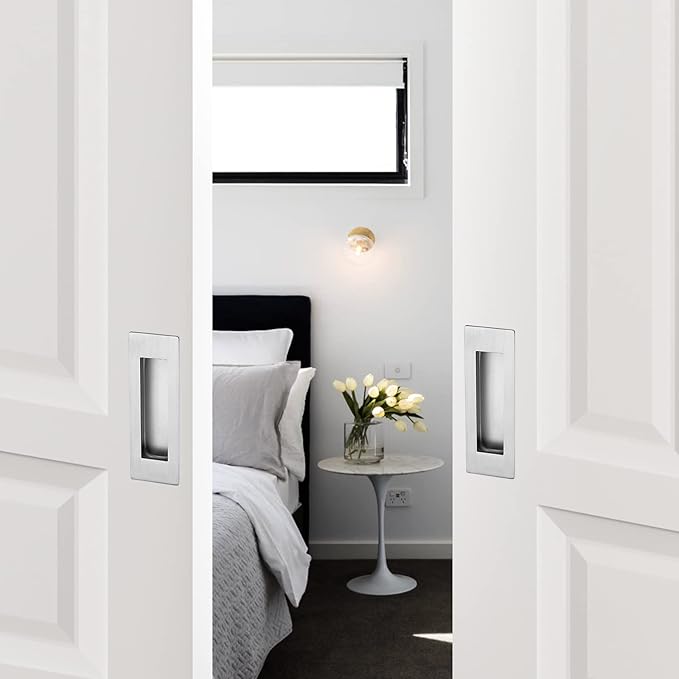 Ravinte Sliding Closet Door Handles Flush Pulls Recessed Finger Pulls - Image 5