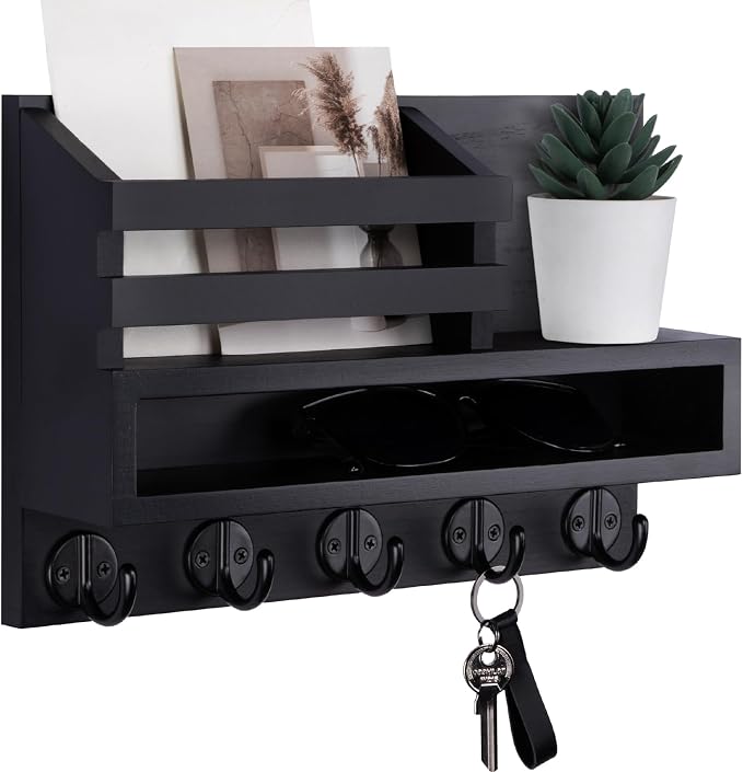 Key and Mail Holder Wall Mount, Key Hanger by Lucundm