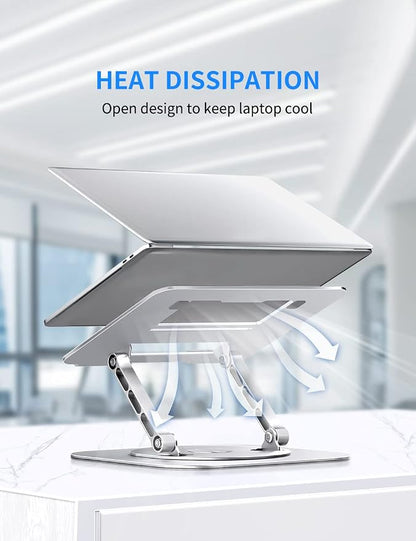 Adjustable Computer Stand with 360 Rotating Base, Ergonimic Foldable Laptop - Image 5