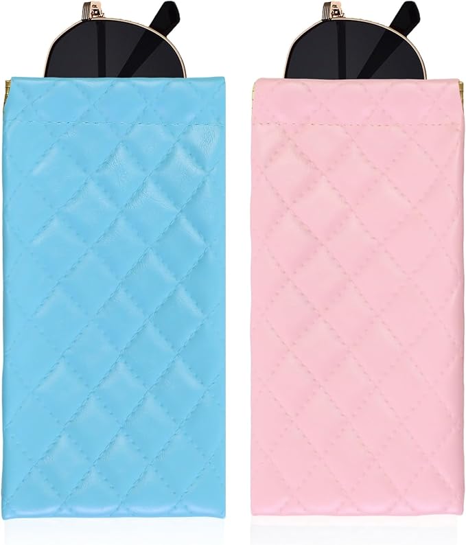 Double Eyeglass Case Soft Dual Glasses Case by FLYINGMAGE