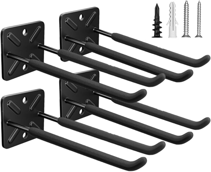 Heavy Duty Garage Hooks and Tool Organizer, Wall Mount Utility Storage Hangers by Wallavant