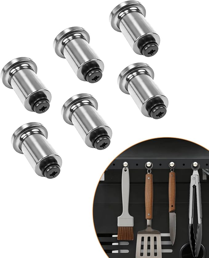 6-Pack Grill Tool Hooks for Charbroil 9466065W24 & 5667408R06, Heavy-Duty Metal by BBQFuture