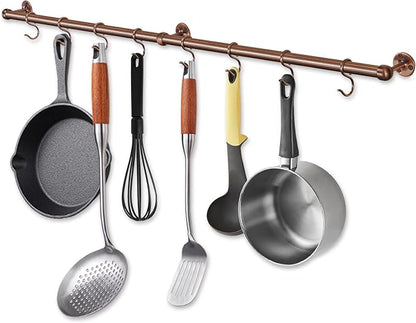 ROTHLEY 39.4 Inch Stainless Steel Wall Mounted Hanging Pot and Pan Rack by ROTHLEY