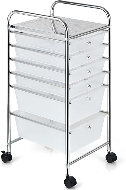 Giantex 6 Storage Drawer Cart Rolling Organizer Cart - Image 9