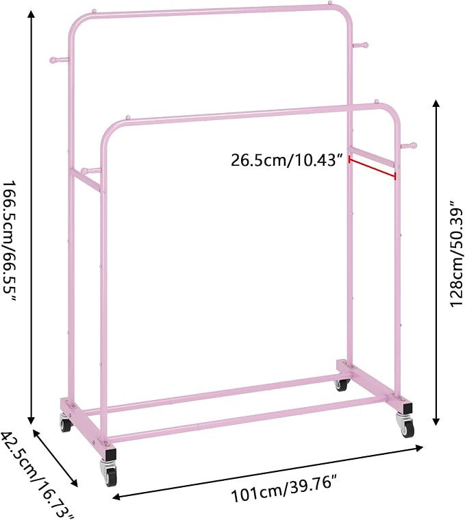 Laiensia Double Rods Garment Rack - Image 2