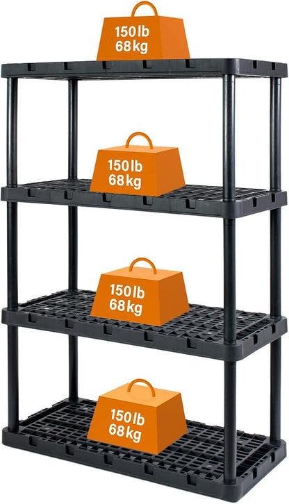 Gracious Living 4 Shelf Unit, Heavy-Duty Shelving Storage Rack - Image 7