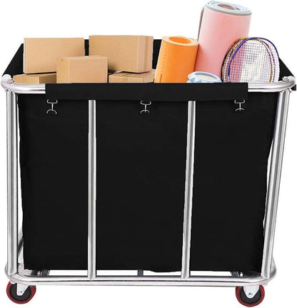 105 Gal Rolling Laundry Basket, Commercial 400L Large Capacity Heavy Duty - Image 6