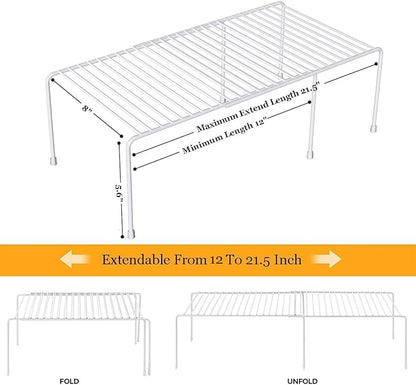 Expandable Cabinet Storage Organizer Shelf, Freezer Shelf Kitchen Cabinet - Image 5